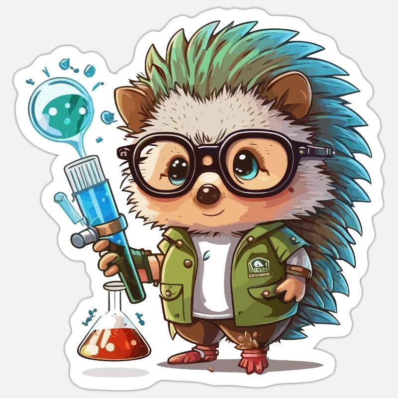 Hedgehog Lab - Sticker size S (10 x 10 cm) - white matte