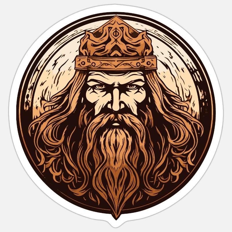 Perun, le dieu slave du tonnerre Sticker taille S (10 x 10 cm)