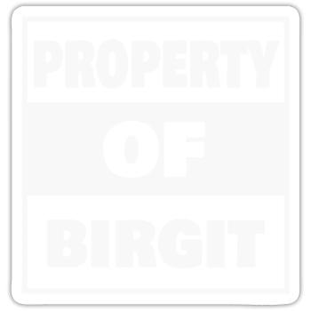 Birgit als Vorname - Sticker Größe S (10 x 10 cm) - Mattweiß - Vorne