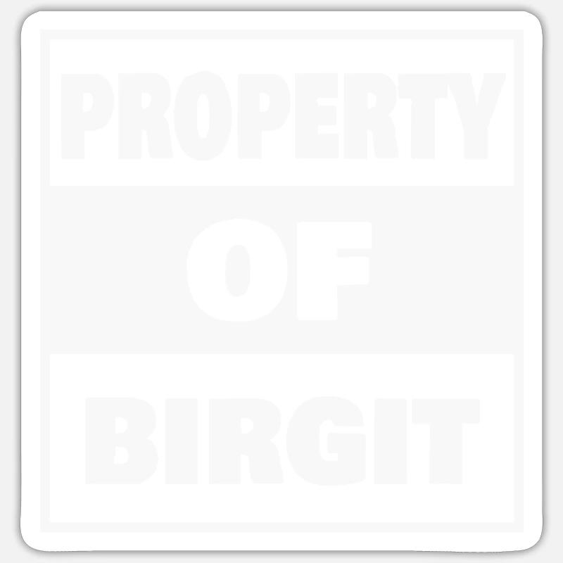 Birgit comme prénom - Sticker taille S (10 x 10 cm) - blanc mat