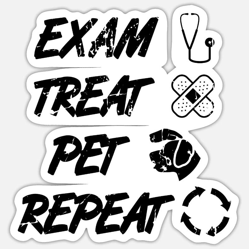 Veterinarian Routine Sticker size S (10 x 10 cm)