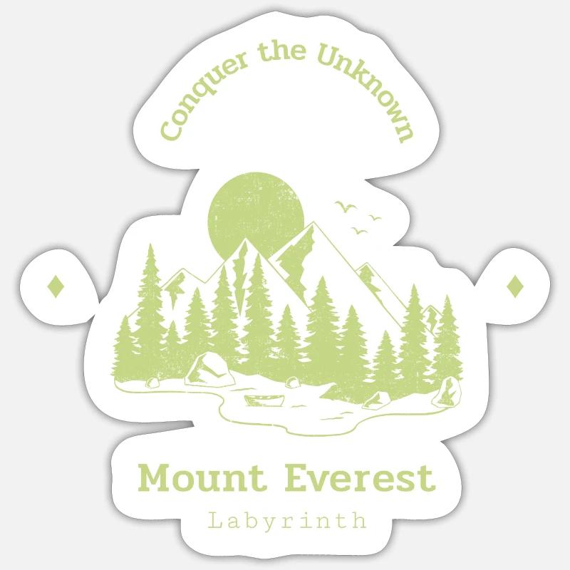 Conquer the Unknown Mount Everest Labyrinth Sticker size S (10 x 10 cm)