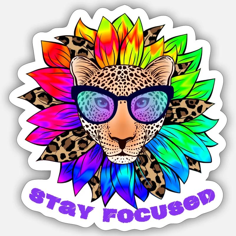 leopard Sticker Größe S (10 x 10 cm)