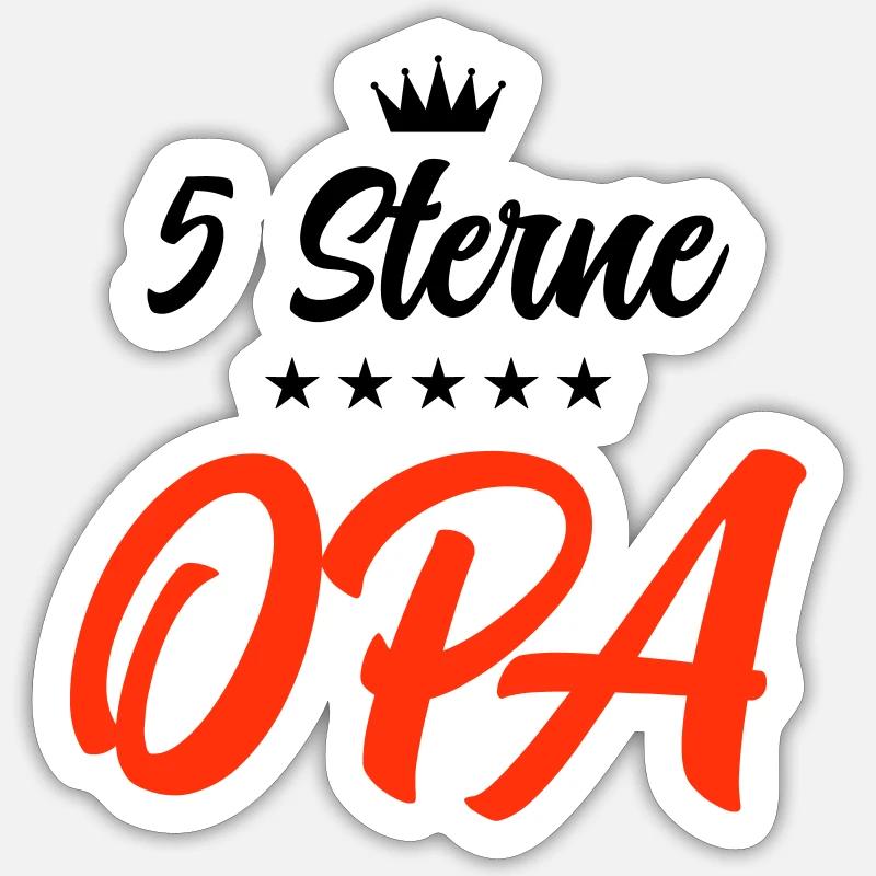 opa 5 sterne 2 Sticker Größe S (10 x 10 cm)