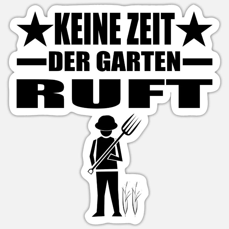 Garten - Sticker Größe S (10 x 10 cm) - Mattweiß