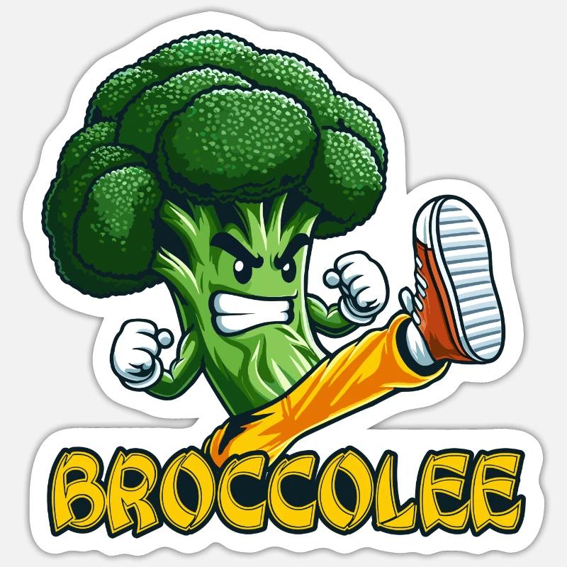 Brocco Lee - Sticker Größe S (10 x 10 cm) - Mattweiß