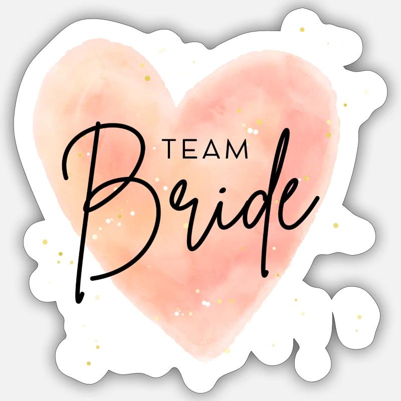 TEAM Bride - Sticker Größe S (10 x 10 cm) - Mattweiß