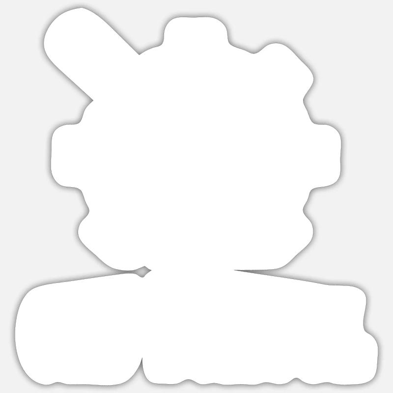 Vieille école - Sticker taille S (10 x 10 cm) - blanc mat