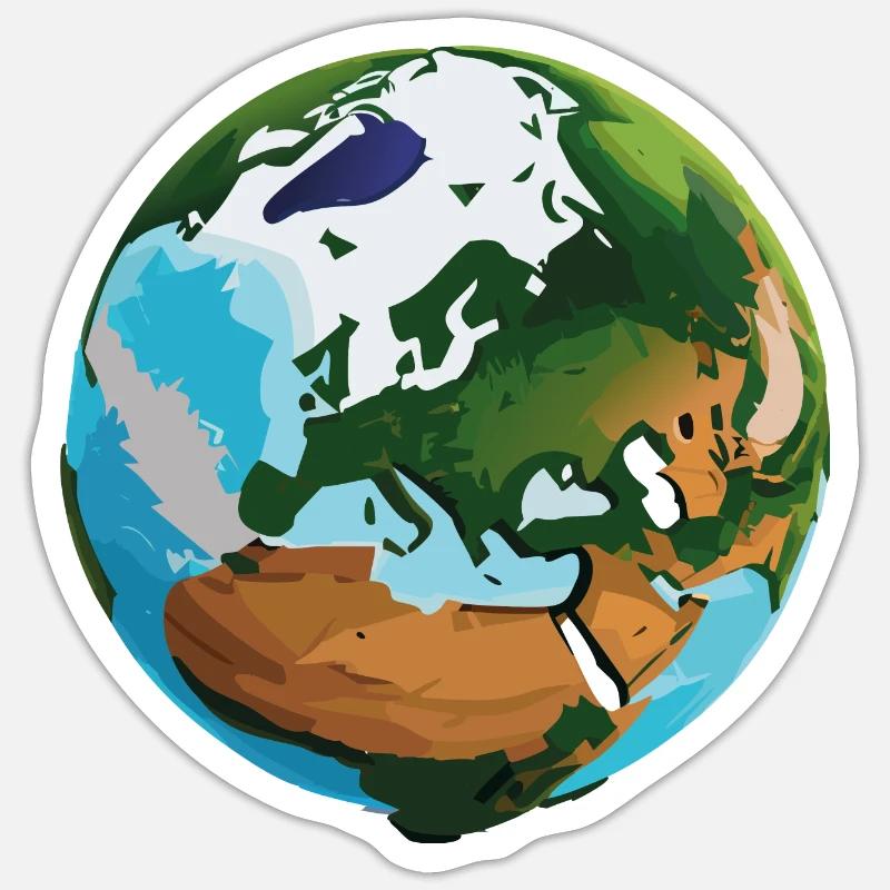 PlanetEU - Sticker size S (10 x 10 cm) - white matte