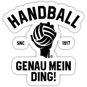 HANDBALL GENAU MEIN DING - Sticker Größe S (10 x 10 cm) - Mattweiß - Vorne