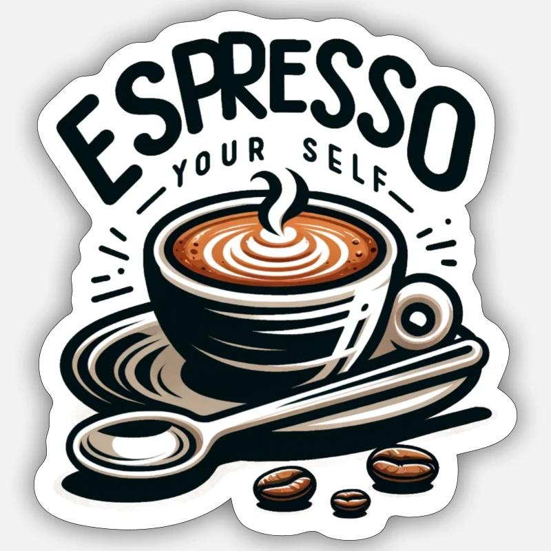 Espresso yourself Sticker size S (10 x 10 cm)