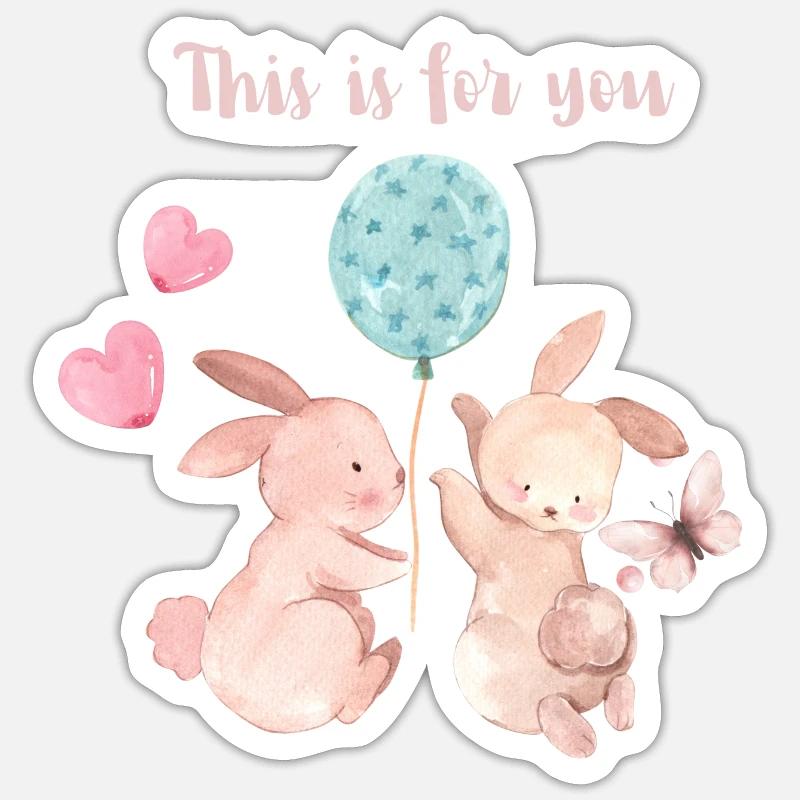 This is for you - Sticker Größe S (10 x 10 cm) - Mattweiß