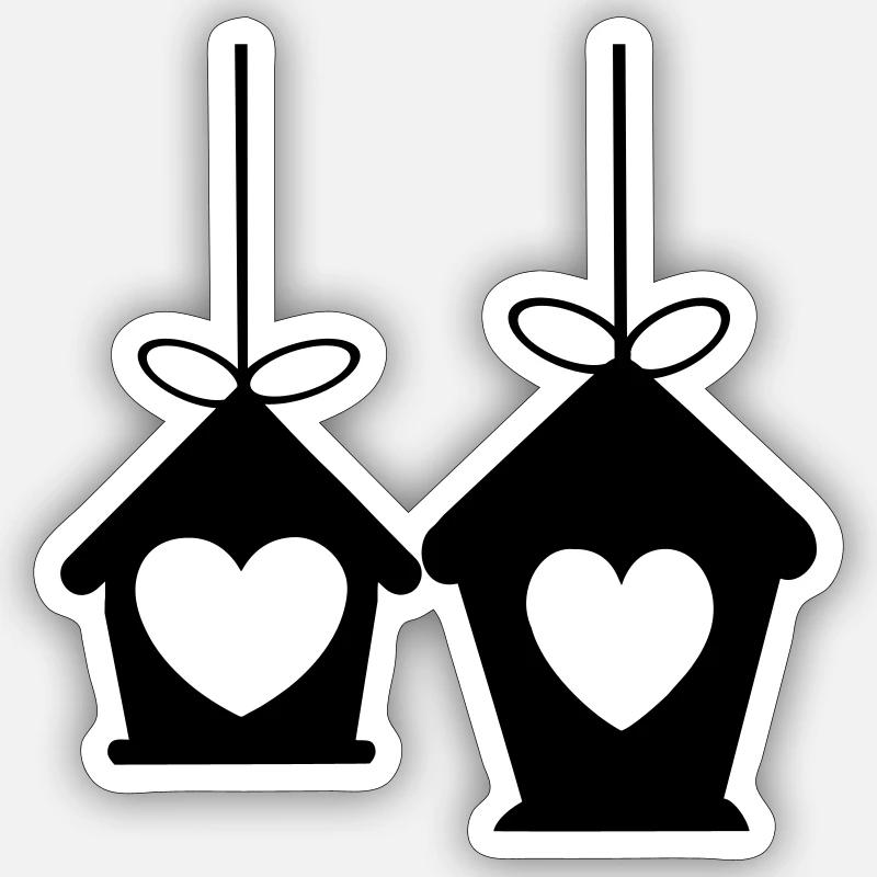 Aviary - Sticker size S (10 x 10 cm) - white matte