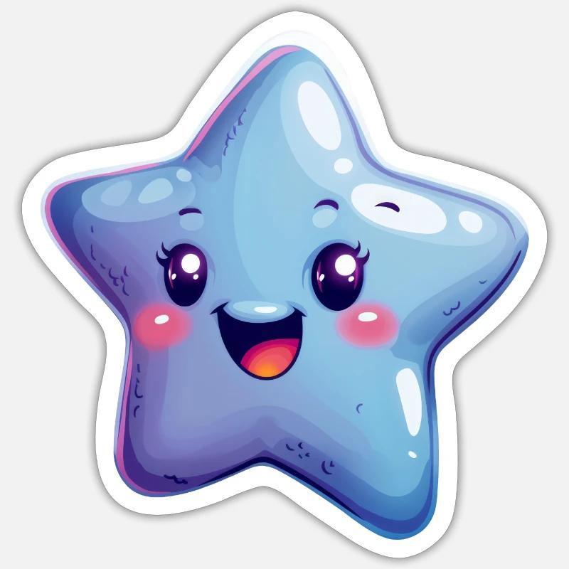 Star - Sticker size S (10 x 10 cm) - white matte