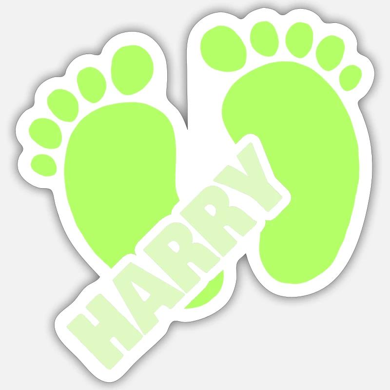 Naissance Harry - Sticker taille S (10 x 10 cm) - blanc mat