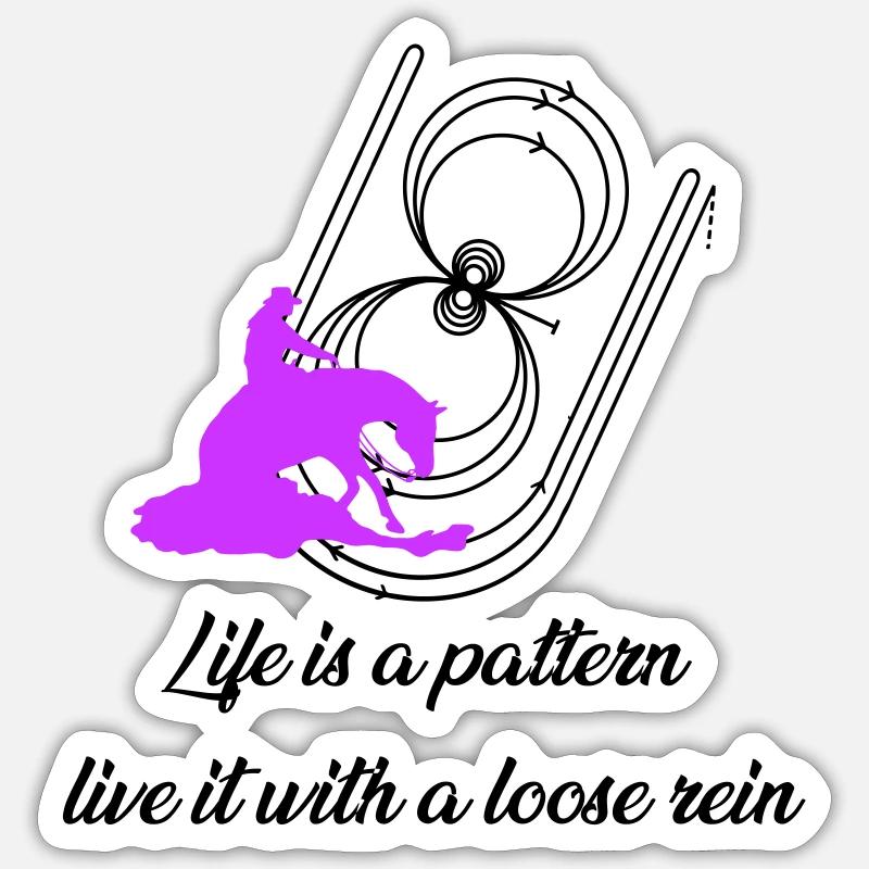 life is a pattern schwarz Sticker Größe S (10 x 10 cm)