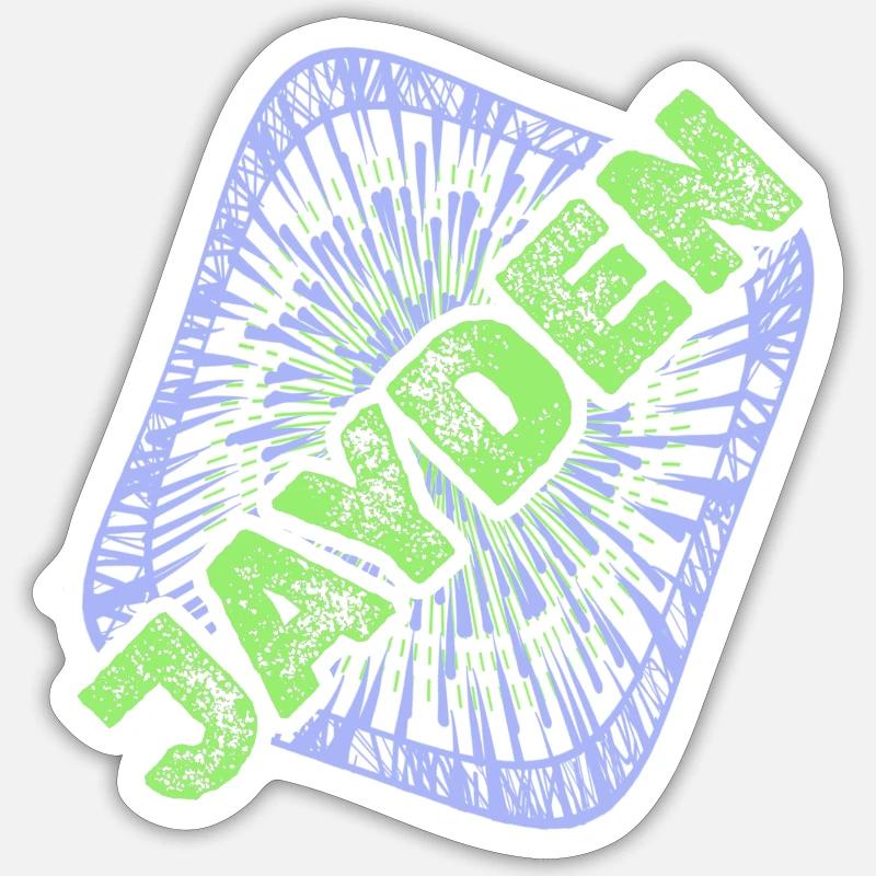 Jayden - Sticker taille S (10 x 10 cm) - blanc mat