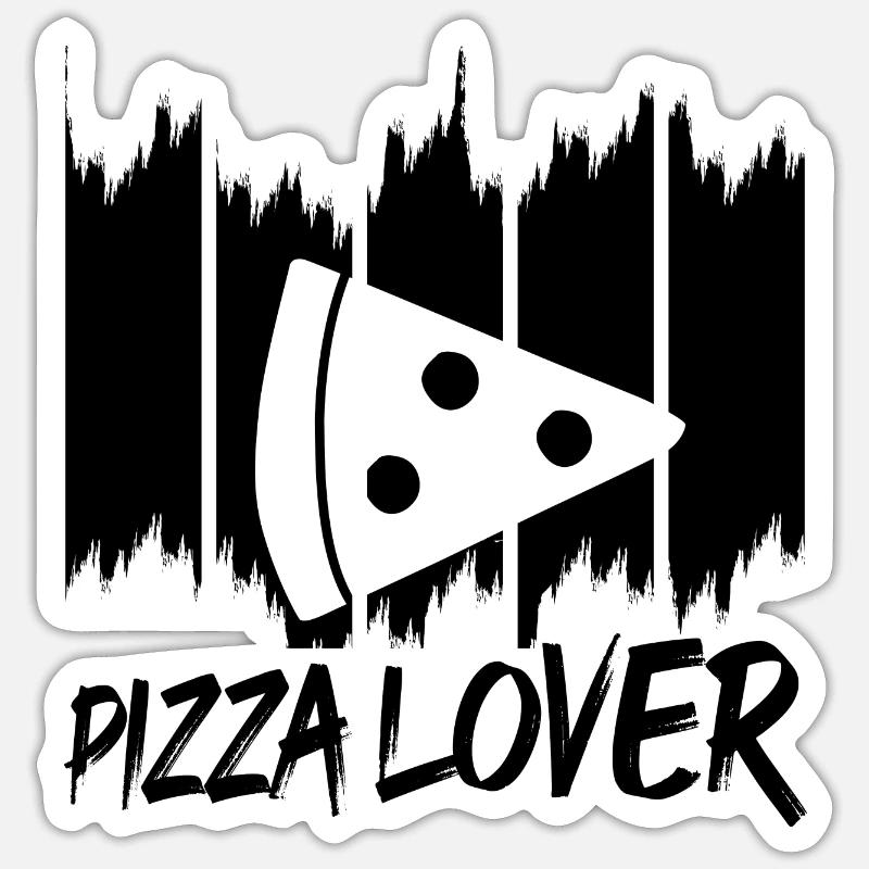 Pizza Lovers - Sticker size S (10 x 10 cm) - white matte