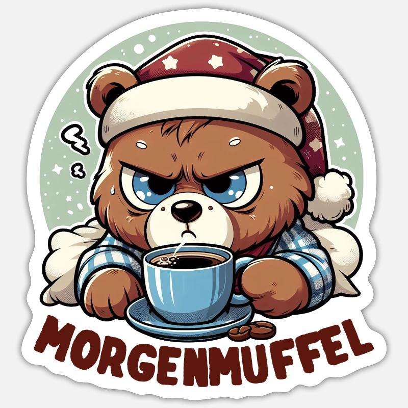Morgenmuffel Sticker Größe S (10 x 10 cm)