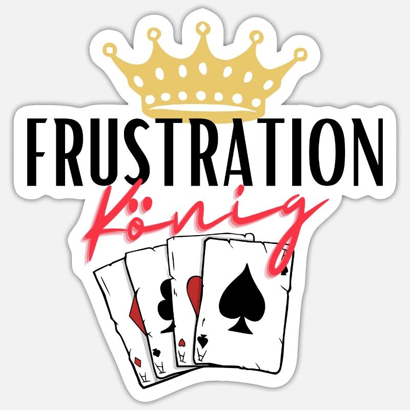 Frustration King - Sticker size S (10 x 10 cm) - white matte
