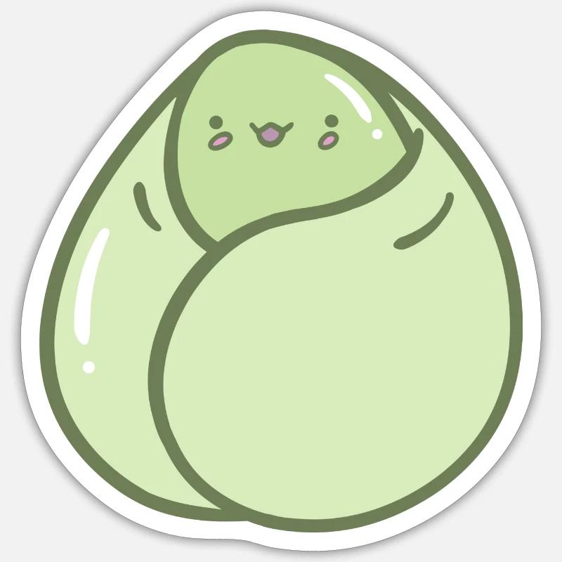 Sweet cuddly bean Sticker size S (10 x 10 cm)