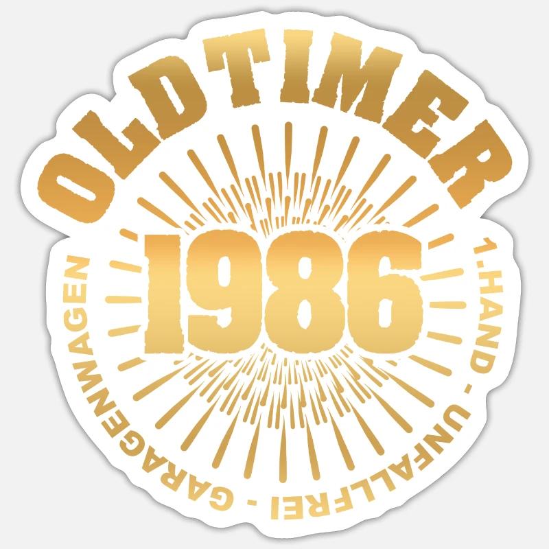 1986 - Sticker taille S (10 x 10 cm) - blanc mat