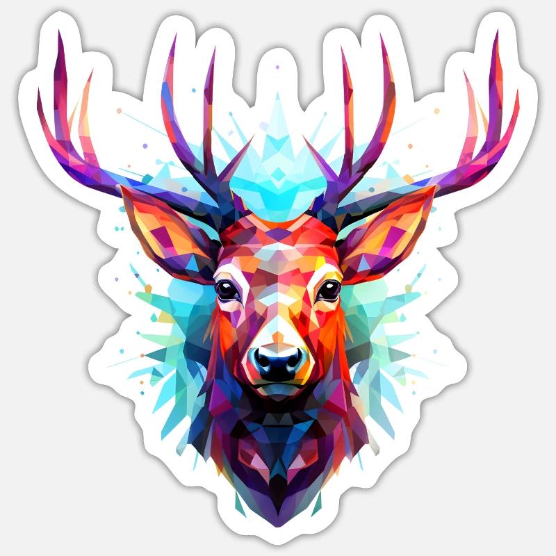 Hirsch Sticker Größe S (10 x 10 cm)