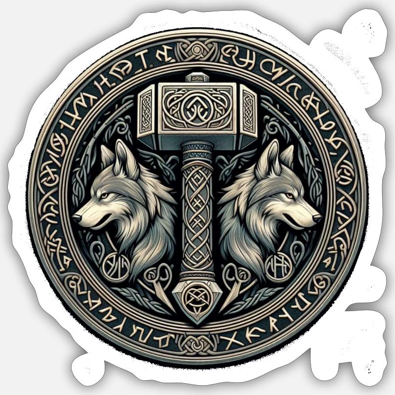 Mjölnir Sticker Größe S (10 x 10 cm)