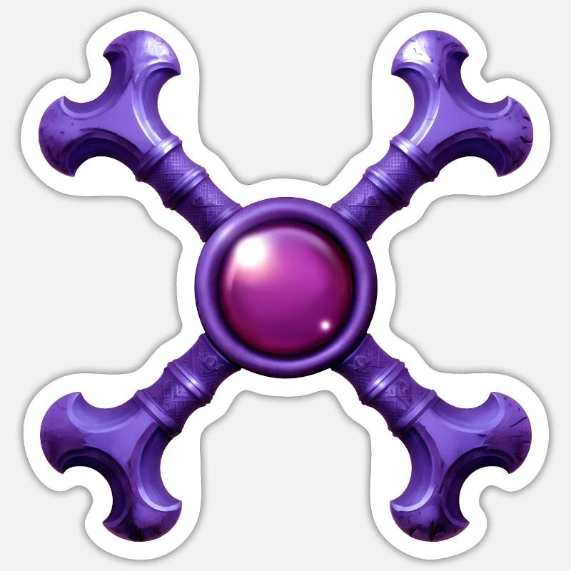 Skeleton Cross Dark Age - Sticker size S (10 x 10 cm) - white matte