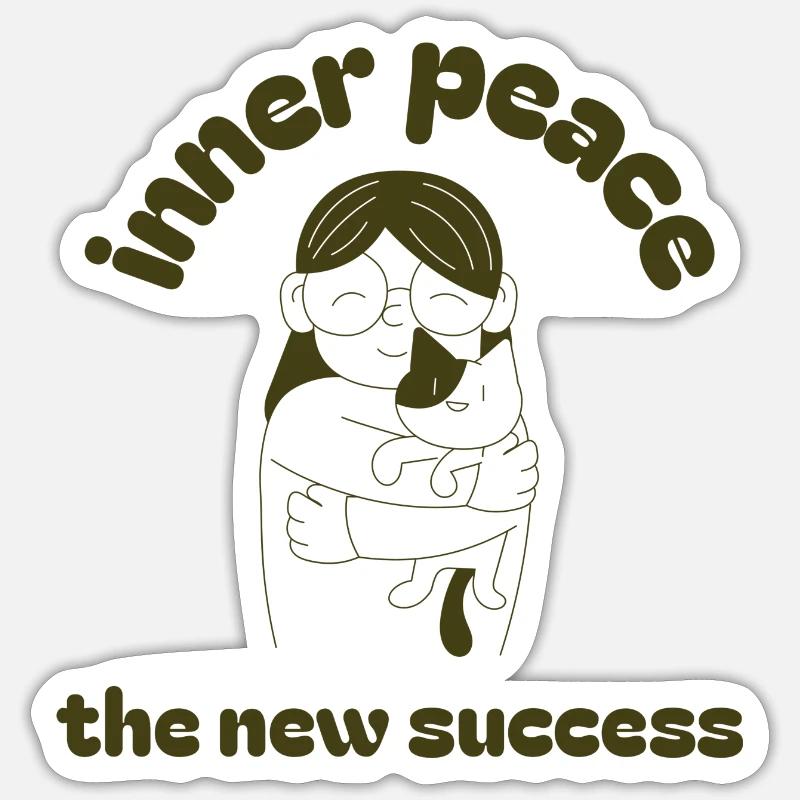 Innerer Frieden - Sticker Größe S (10 x 10 cm) - Mattweiß