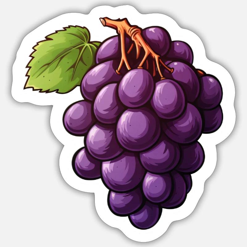 Vignes sombres - Sticker taille S (10 x 10 cm) - blanc mat