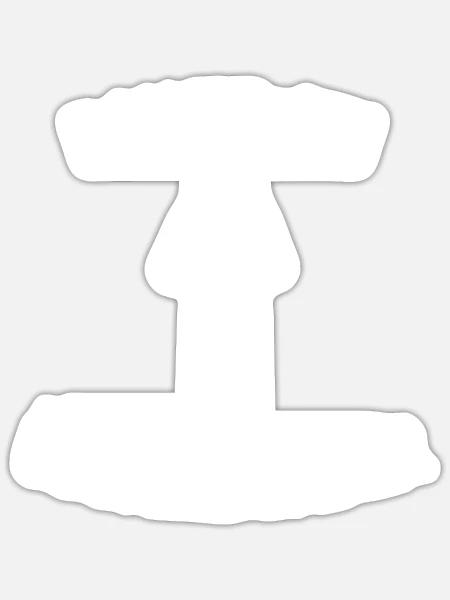 BAUCHWEH Überlebender - Sticker Größe S (10 x 10 cm) - Mattweiß