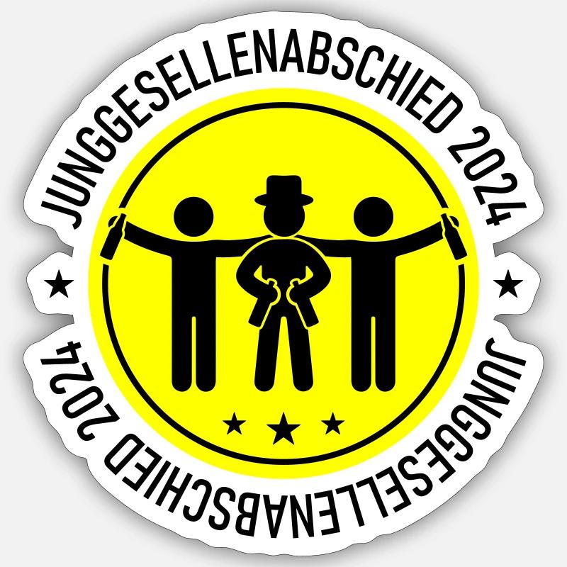 Junggesellenabschied 2024 Sticker Größe S (10 x 10 cm)