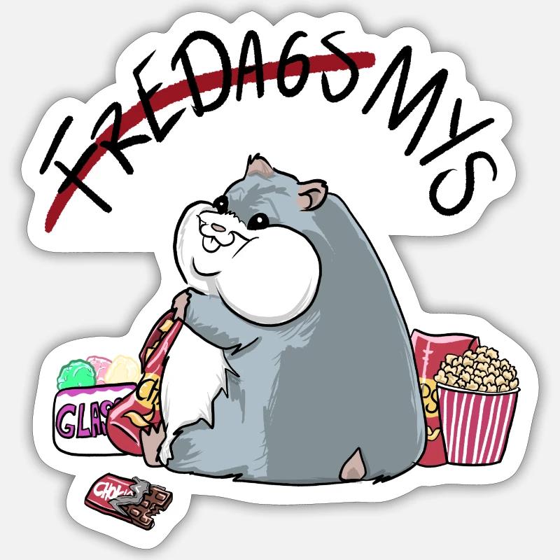 Freitags-Gemütlichkeit Sticker Größe S (10 x 10 cm)