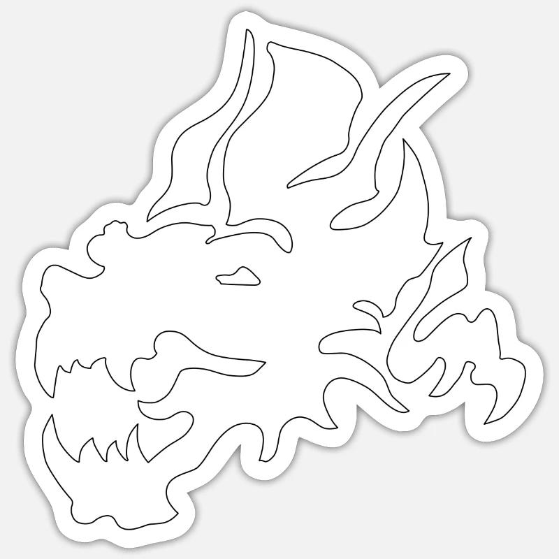 Dragon21 weiß - Sticker Größe S (10 x 10 cm) - Mattweiß