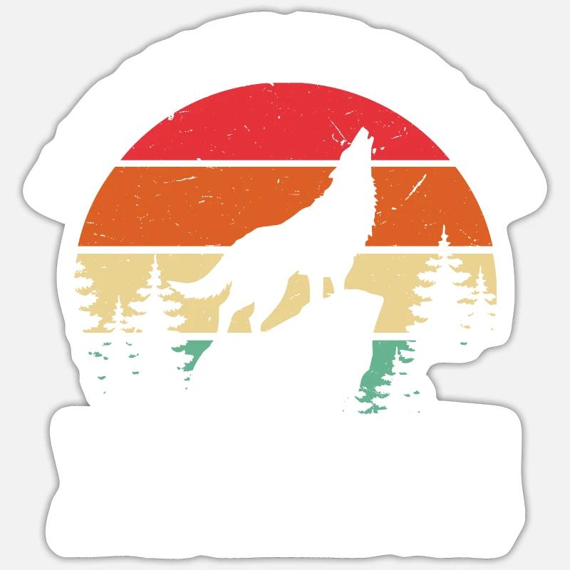 Better a lone wolf than a popular sheep Sticker size S (10 x 10 cm)