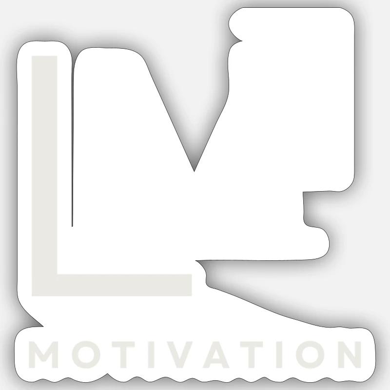 Motivation Design - Sticker Größe S (10 x 10 cm) - Mattweiß