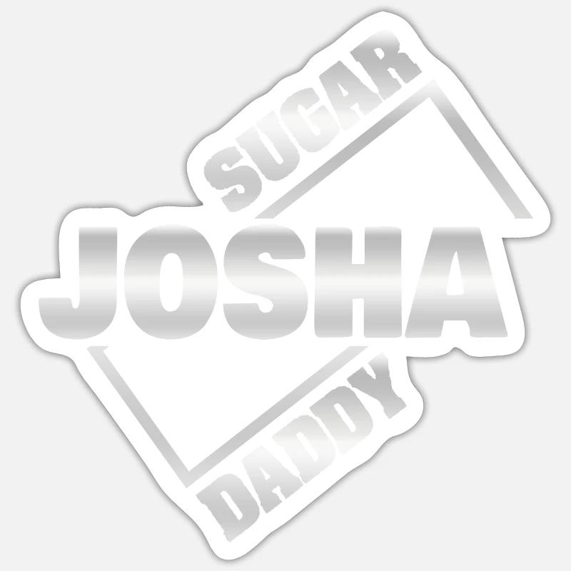 Sugar daddy Josha - Sticker taille S (10 x 10 cm) - blanc mat