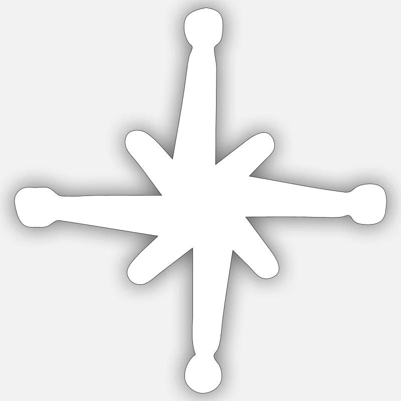 Nautical star cardinal points. Nautical. Sticker size S (10 x 10 cm)