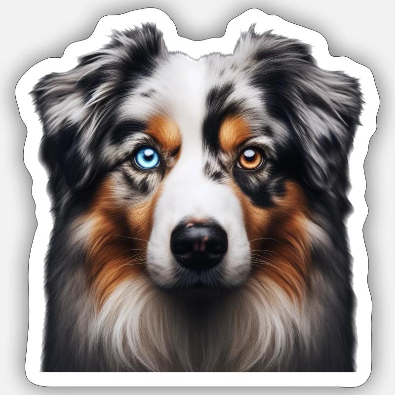 Australian Shepherd - Sticker size S (10 x 10 cm) - white matte