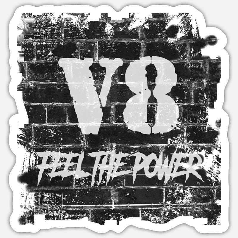 V8 Sticker size S (10 x 10 cm)