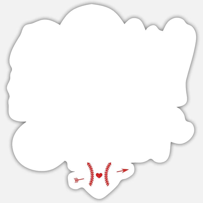 Baseball-Schwester Baseball-Schwester - Sticker Größe S (10 x 10 cm) - Mattweiß