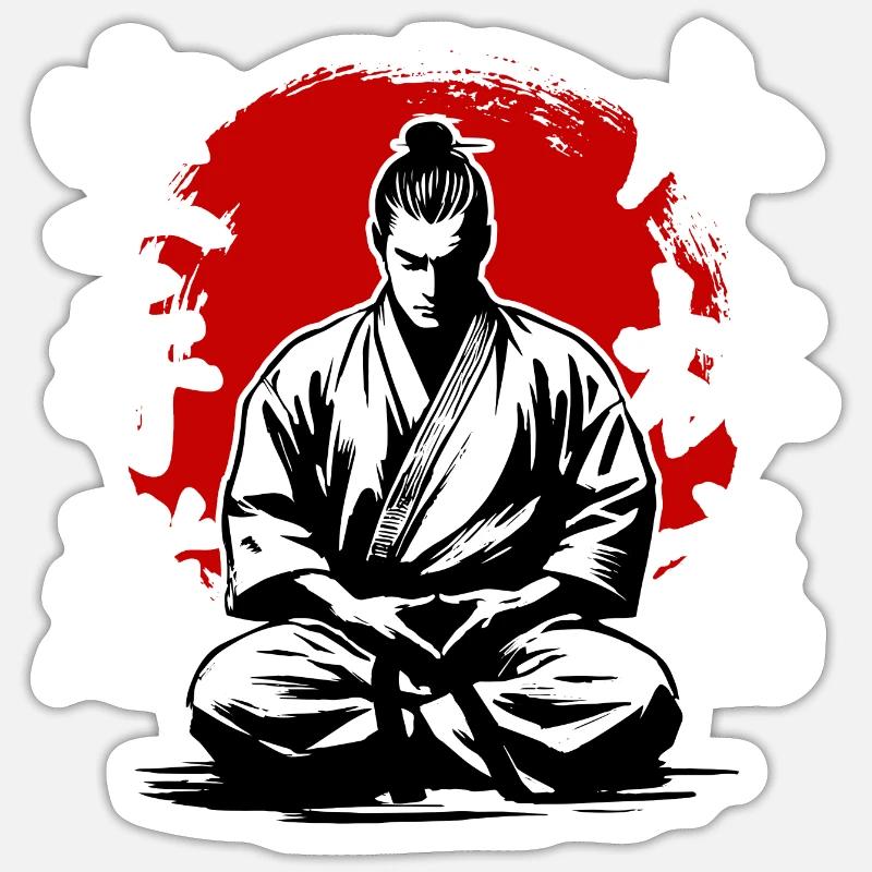 Samurai Shorin Ryu Karate Kampfkunststil Sticker Größe S (10 x 10 cm)