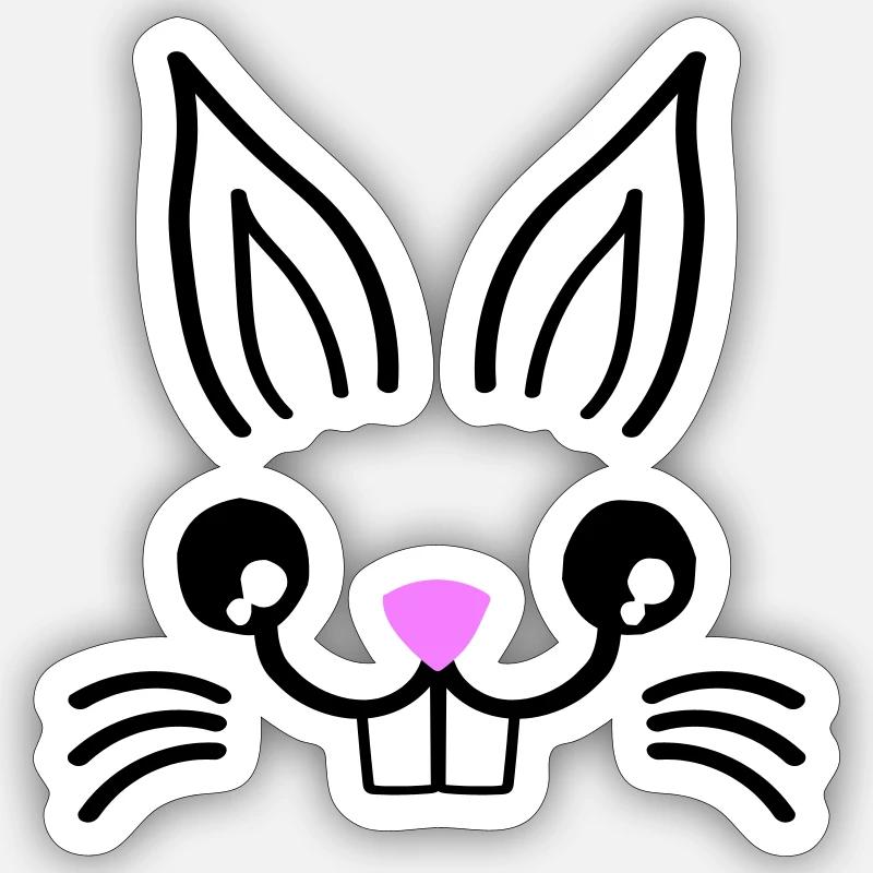 Bunny Rabbit - Sticker size S (10 x 10 cm) - white matte