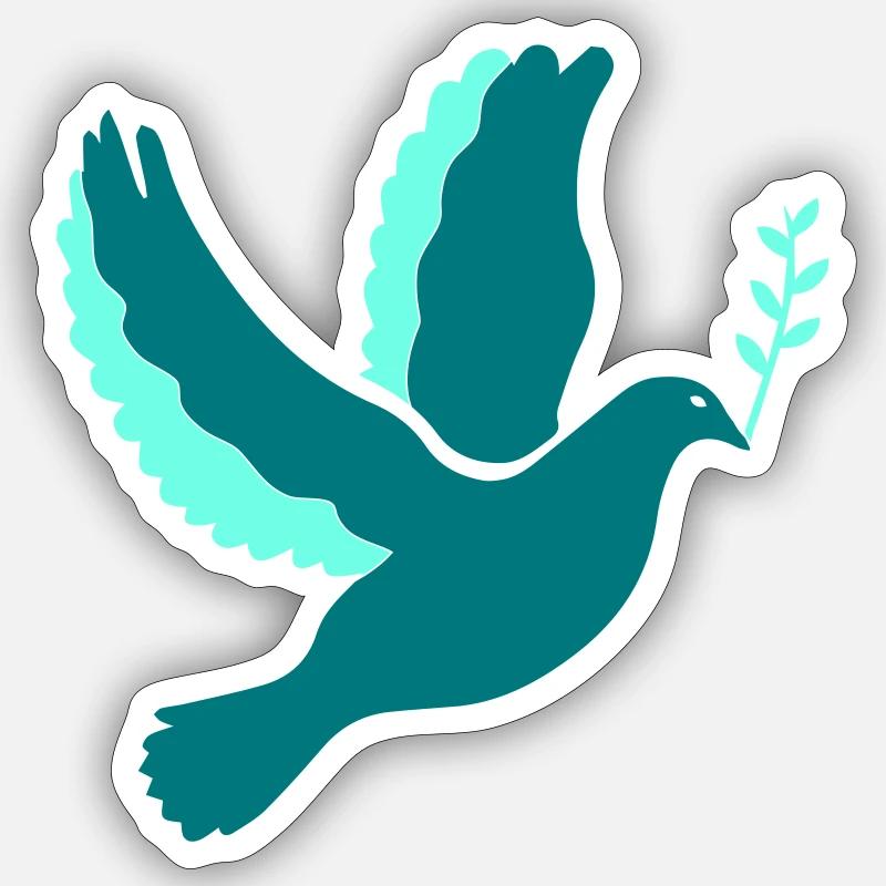 Peace Dove - Sticker size S (10 x 10 cm) - white matte