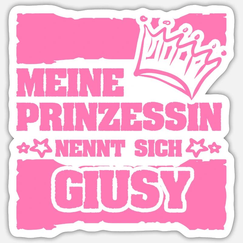Giusy als Mädchenname - Sticker Größe S (10 x 10 cm) - Mattweiß