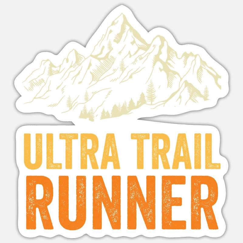 Ultra Trail Runner - Sticker size S (10 x 10 cm) - white matte