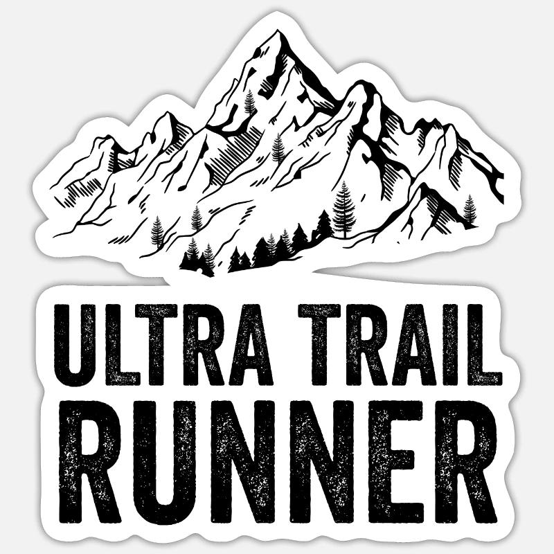 Ultra Trail Runner - Sticker size S (10 x 10 cm) - white matte