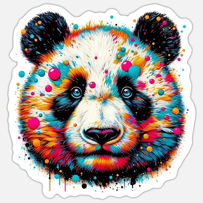 Panda - Sticker size S (10 x 10 cm) - white matte
