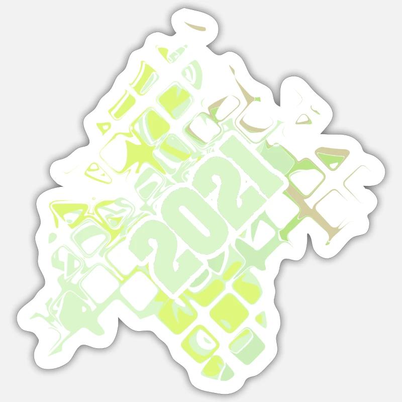 Geschenk 2021 - Sticker Größe S (10 x 10 cm) - Mattweiß